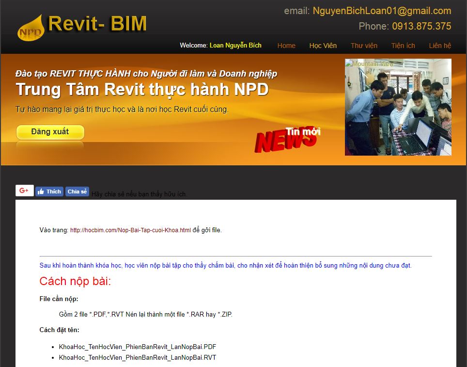 Cách nộp bài tập cuối khóa
