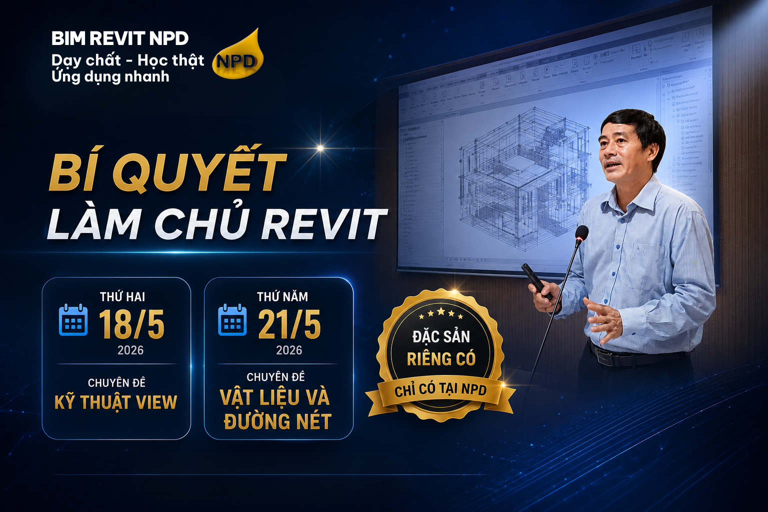 Chuyên đề Kỹ thuật View, Vật liệu và đường nét ngày 18 và 21 tháng 5 năm 2026